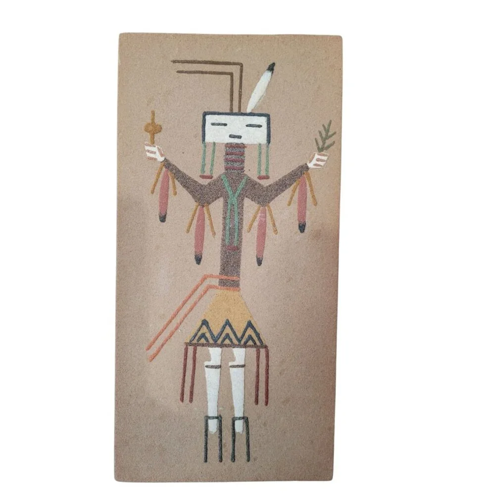 Native American Navajo Sand Painting Ceremonial Healing Yei Bei Chai S Dailey - Picture 2 of 11